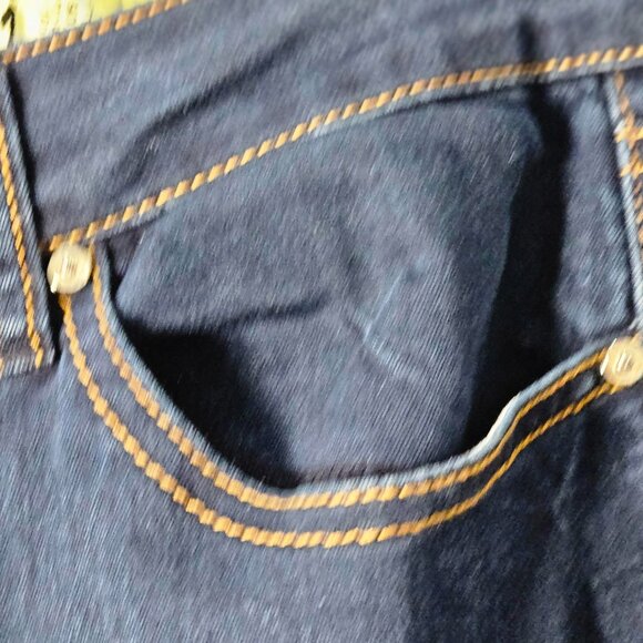 Indigo Rein Dark Wash Skinny Women's Jeans Size 11 Midrise Stretch Cotton Blend - Picture 9 of 13